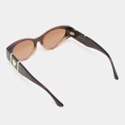 Versace Brown Havana Gradient Mod4454 Oval Sunglasses