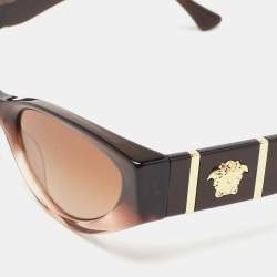 Versace Brown Havana Gradient Mod4454 Oval Sunglasses
