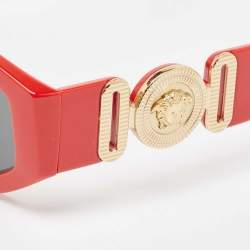 Versace Red MOD 4361 Medussa Rectangular Sunglasses