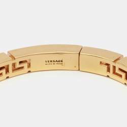 Versace Meander Gold Tone Bangle Bracelet
