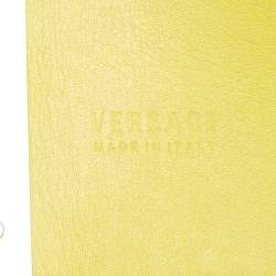Versace Yellow Leather and Chainlink Medussa Round Belt 75CM