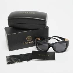 Versace Black MOD 4452 Medusa Icon Square Sunglasses