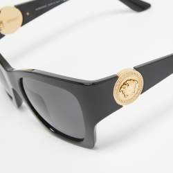 Versace Black MOD 4452 Medusa Icon Square Sunglasses