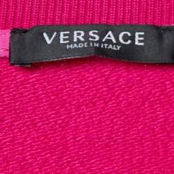 Versace Pink Medusa Print Cotton Embroidered Sweatshirt M