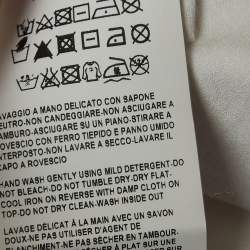Pre Owned Versace White Logo Print Jersey Long Sleeve T-Shirt M