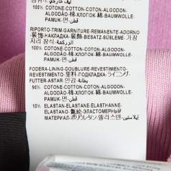 Pre Owned Versace Pink Monogram Print Cotton Jogger Pants S