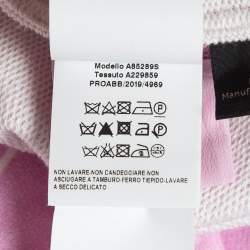 Versace Pink Monogram Print Cotton Crew Neck Sweatshirt M