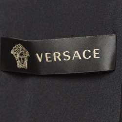Versace Black Linen Blend Tie-Up Front Jacket M