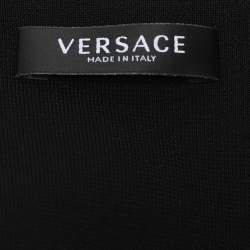 Pre Owned Versace Multicolor Medusa Orchid Print Silk Bustier Crop Top S