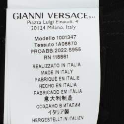 Pre Owned Versace Multicolor Medusa Orchid Print Silk Bustier Crop Top S