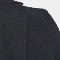 Versace Black Wool Single-Breasted Trench Coat S