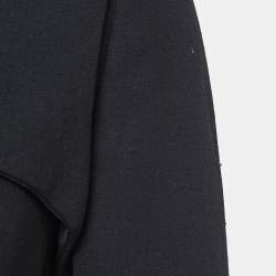 Versace Black Wool Single-Breasted Trench Coat S