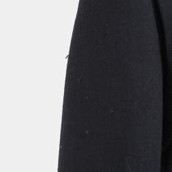 Versace Black Wool Single-Breasted Trench Coat S