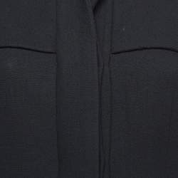 Versace Black Wool Single-Breasted Trench Coat S