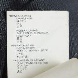 Versace Black Wool Single-Breasted Trench Coat S