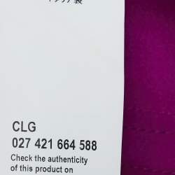 Pre Owned Versace Pink Crepe Double Breasted Button Detail Trench Coat S