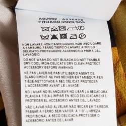 Pre Owned Versace Yellow Barocco Print Silk Button Front Shirt M