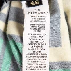 Pre Owned Versace Multicolor Geometric Greek Print Jersey Mini Dress L