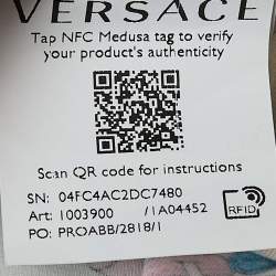 Pre Owned Versace Multicolor Ventagli Print Jersey Leggings S