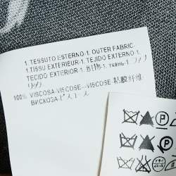 Versace Black Checks and Barocco Print Jersey Bodycon Dress XS