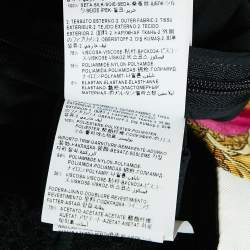 Pre Owned Versace Black Medusa Renaissance Print Silk Lace Top S