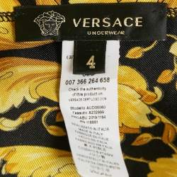 Versace Underwear Yellow Barocco Print Silk Camisole XL