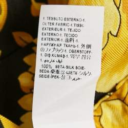 Versace Underwear Yellow Barocco Print Silk Camisole XL