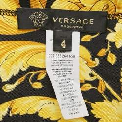Versace Underwear Yellow Barocco Print Silk Camisole XL
