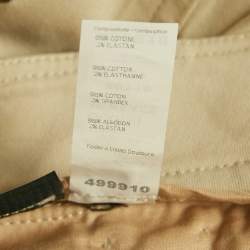 Versace Beige Studded Gabardine Cotton Capri Pants M 
