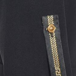 Versace Black Crepe Belted Shirt Dress L