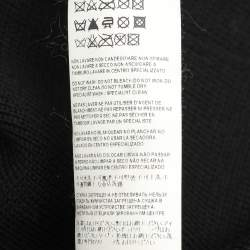 Pre Owned Versace Black Rib Knit and Leather Medusa Jacket XL