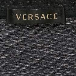 Versace Black Printed Cotton Crew-Neck T-Shirt S