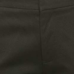 Versace Black Gabardine Belt Detail Trousers M