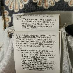 مملوكة مسبقًا Versace Blue/Yellow Barocco Print Silk Shirt Dress XS