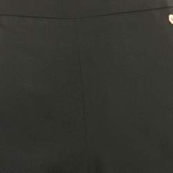 Versace Black Virgin Wool Button Detail Capri Pants S