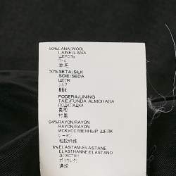 Pre Owned Versace Black Wool Blend Button Front Blouse S