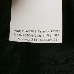 Pre Owned Versace Black Wool Blend Button Front Blouse S