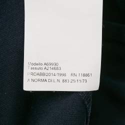 Pre Owned Versace Navy Blue Embellished Medusa Jersey T-Shirt M