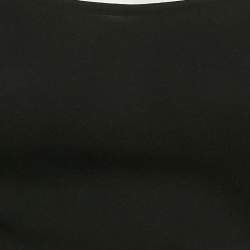 Versace Black Jersey Long Sleeve Crop Top S