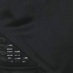Versace Black Studded Jersey One Shoulder Mini Dress M