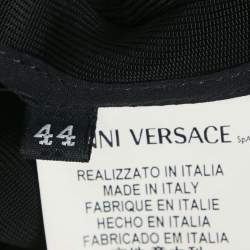 Versace Black Studded Jersey One Shoulder Mini Dress M