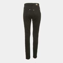 Versace Black Embroidered Denim Skinny Jeans M Waist 28"