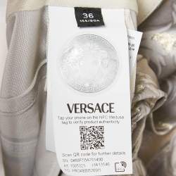 Versace Gold Printed Jersey Bodysuit and Leggings Set XS