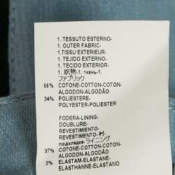 Pre Owned Versace Blue/Black Denim and Cotton Skinny Jeans M Waist 28"