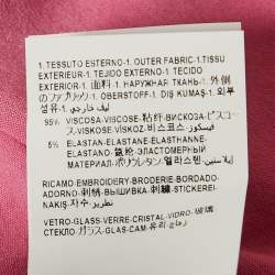 Pre Owned Versace Pink I love Versace Print Jersey T-Shirt XS