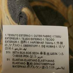 Pre Owned Versace Black/Yellow Barocco Print Satin Silk Shirt M