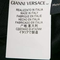 مملوكة مسبقًا Versace Black Jersey Panel Detail Long Sleeve Mini Dress M
