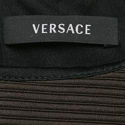 مملوكة مسبقًا Versace Black Jersey Panel Detail Long Sleeve Mini Dress M