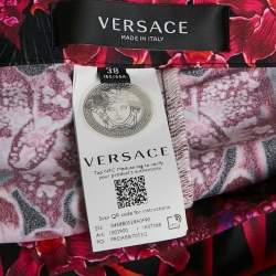 Versace Pink/Multicolor Printed Jersey Leggings S