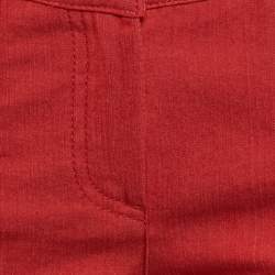 Versace Red Denim Medusa Stud Detail Jeans S Waist 28"